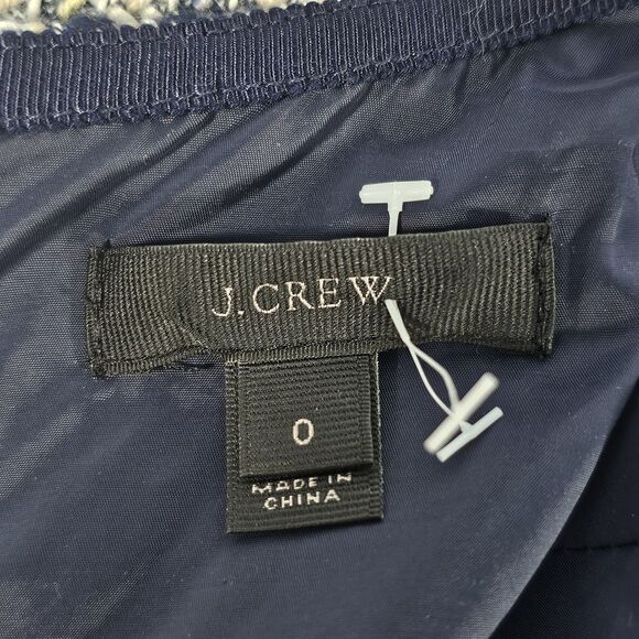 J.Crew Multicolor Tweed Fringe Sheath Dress 3/4 Sleeve Women's Size 0 - Picture 3 of 10